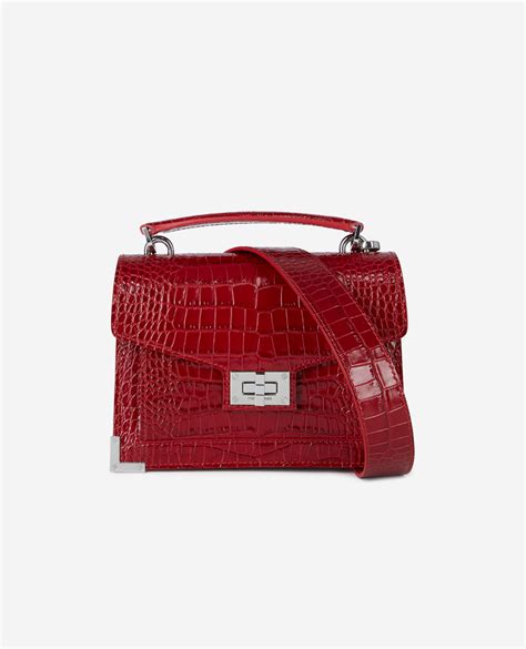 imitation sac the kooples rouge croco